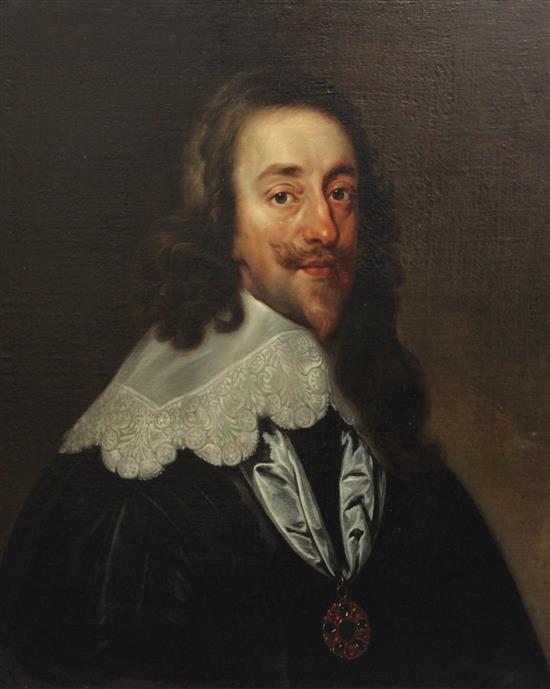 After Van Dyck Portrait of Charles I, 29 x 24in.